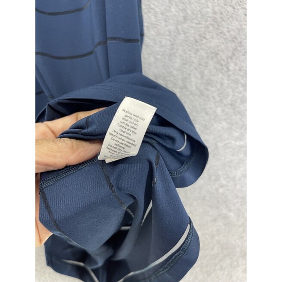 Athleta Women's Tank Top Racer Back Teal Striped Size XXS Sleeveless Round Neck - Picture 3 of 11